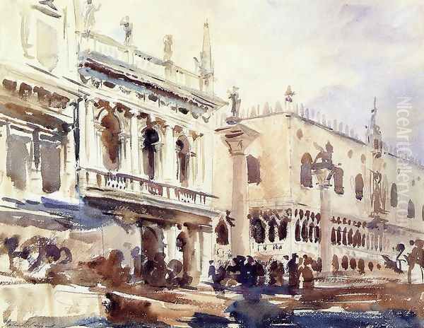 The Piazzetta and the Doge's Palace Oil Painting by John Singer Sargent