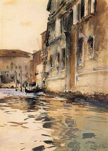 Venetian Canal, Palazzo Corner Oil Painting by John Singer Sargent