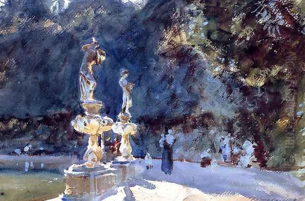 Florence: Fountain, Boboli Gardens Oil Painting by John Singer Sargent