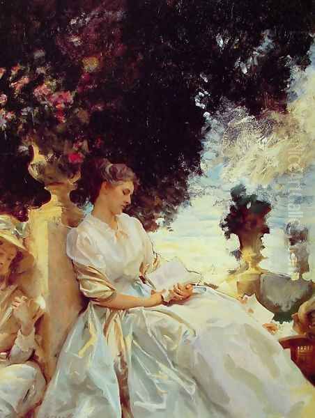 In a Garden: Corfu Oil Painting by John Singer Sargent