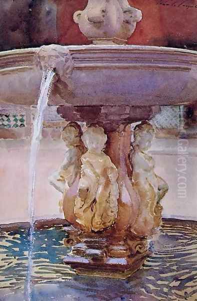 The Spanish Fountain Oil Painting by John Singer Sargent