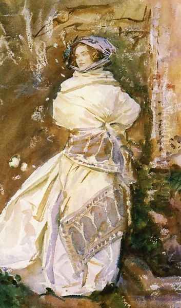 The Cashmere Shawl Oil Painting by John Singer Sargent