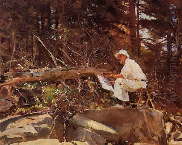 The Artist Sketching Oil Painting by John Singer Sargent