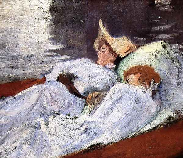 In a Punt Oil Painting by John Singer Sargent