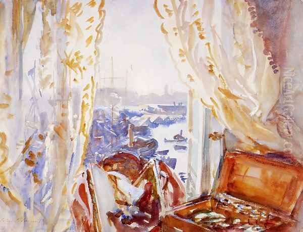 View from a Window, Genoa Oil Painting by John Singer Sargent