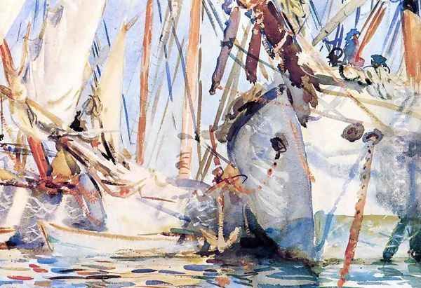 White Ships Oil Painting by John Singer Sargent