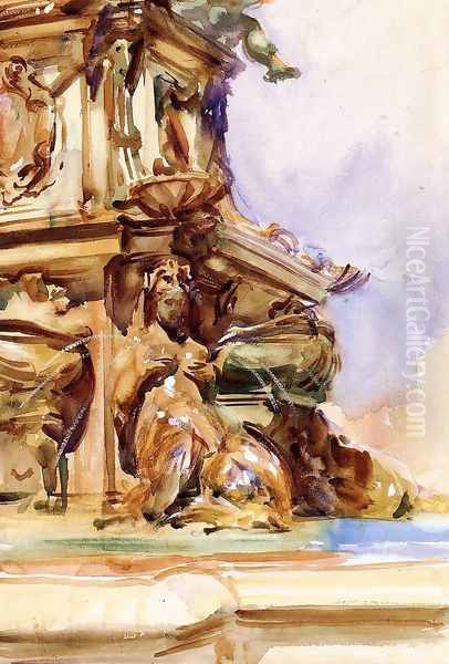 The Great Fountain of Bologna Oil Painting by John Singer Sargent