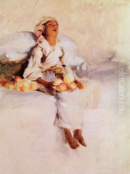 The Little Fruit Seller Oil Painting by John Singer Sargent