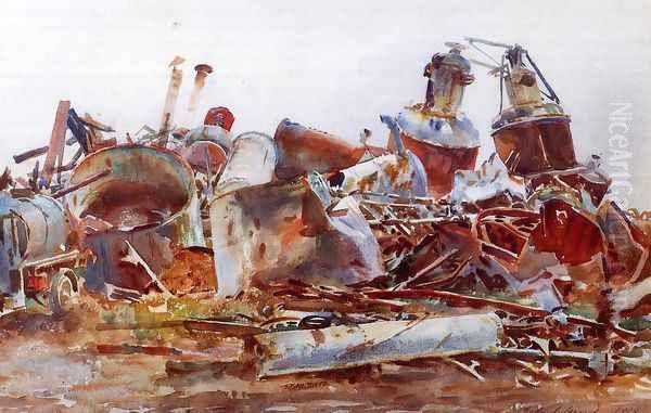 The Wrecked Sugar Refinery Oil Painting by John Singer Sargent