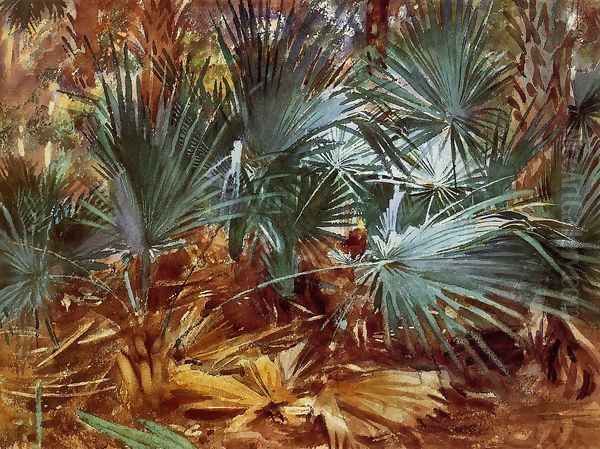 Palmettos Oil Painting by John Singer Sargent