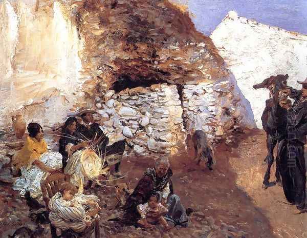 Gypsy Encampment Oil Painting by John Singer Sargent