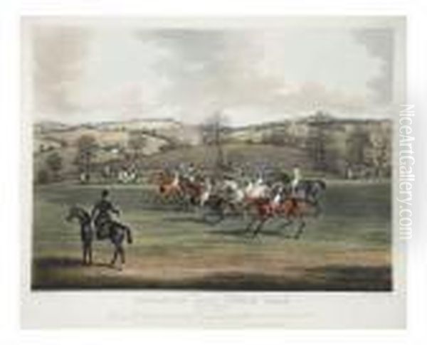 Northampton Grandsteeple Chase Oil Painting by James Pollard