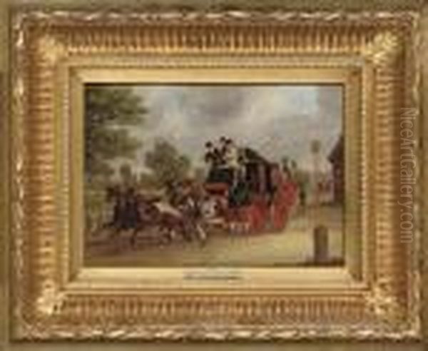 The London To Hull Royal Mail Coach Oil Painting by James Pollard