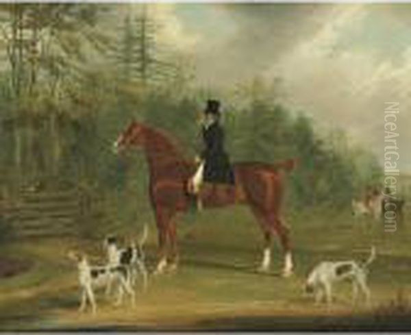 Property From A Private Collection, New York
 

 
 
 

 
 Edward Brockman, Esquire, M.p. With The East Kent Hounds Oil Painting by James Pollard