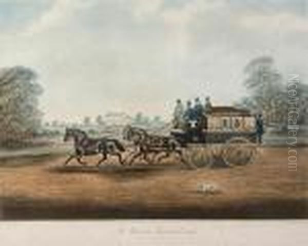 The Unicorn Norwich Coach - Norwich To Cromer Oil Painting by James Pollard