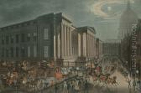 The Royal Mail Starting From The Central Post Office London Oil Painting by James Pollard