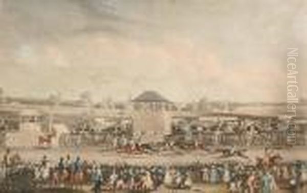 Ascot Heath Races Oil Painting by James Pollard