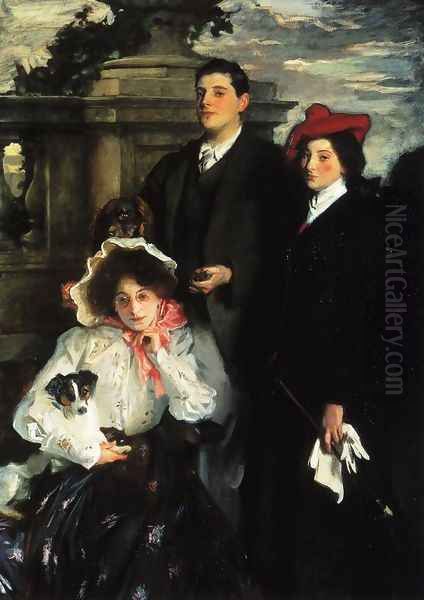 Hylda, Almina and Conway, Children of Asher Wertheimer Oil Painting by John Singer Sargent