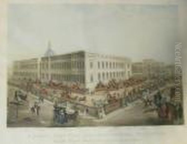 A North East View Of The New General Post Office Oil Painting by James Pollard