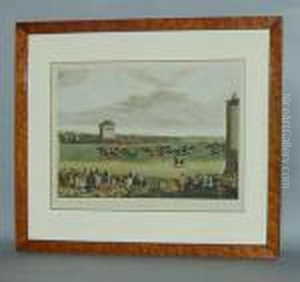 Newmarket Races Oil Painting by James Pollard