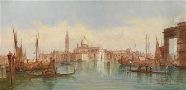 View Of Giorgio Maggiore Oil Painting by Alfred Pollentine