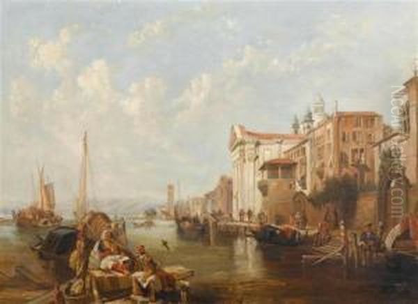 View Over Venice Oil Painting by Alfred Pollentine