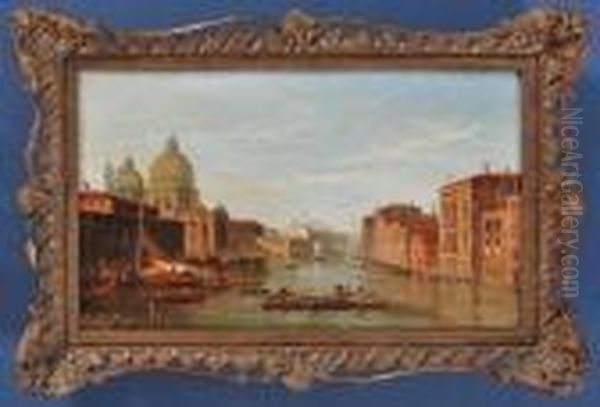 Two Views Of The Grand Canal, Venice Oil Painting by Alfred Pollentine