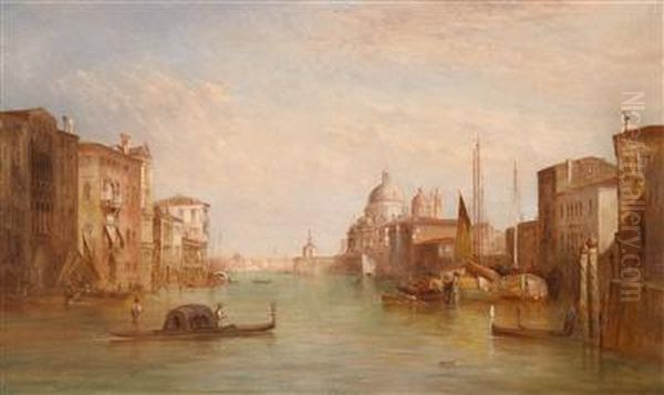 Canal Grande Oil Painting by Alfred Pollentine