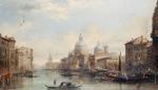 Venetian Views, A Pair Oil Painting by Alfred Pollentine