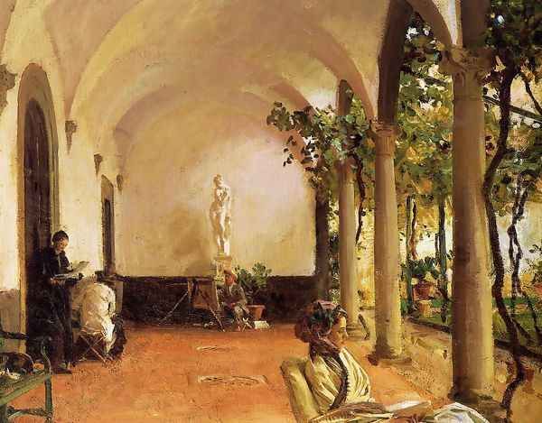 Villa Torre Galli: The Loggia Oil Painting by John Singer Sargent