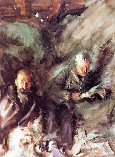 In a Hayloft Oil Painting by John Singer Sargent