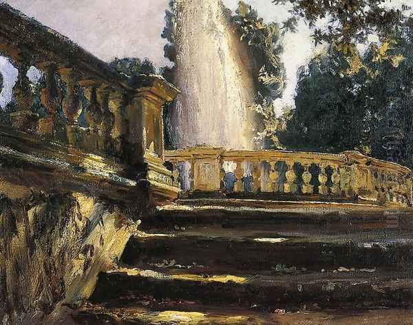 Villa Torlonia Fountain Oil Painting by John Singer Sargent