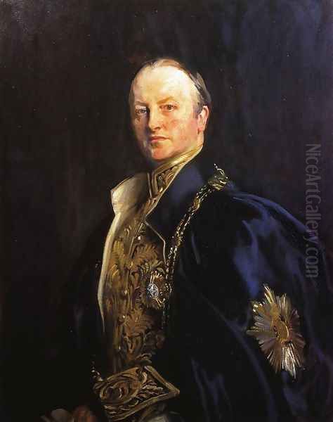 The Right Honourable Earl Curzon of Kedleston (George Nathanial Curzon) Oil Painting by John Singer Sargent