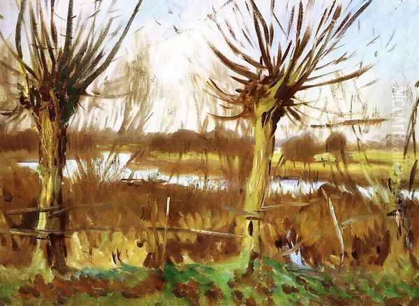 Landscape with Trees, Calcot Oil Painting by John Singer Sargent