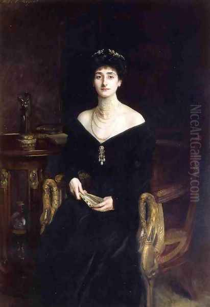 Portrait of Mrs. Ernest G. Raphael, née Florence Cecilia Sassoon Oil Painting by John Singer Sargent