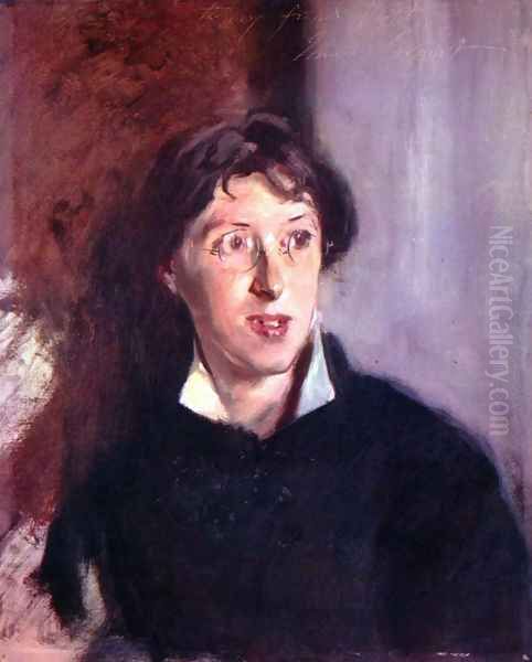 Portrait of Vernon Lee Oil Painting by John Singer Sargent