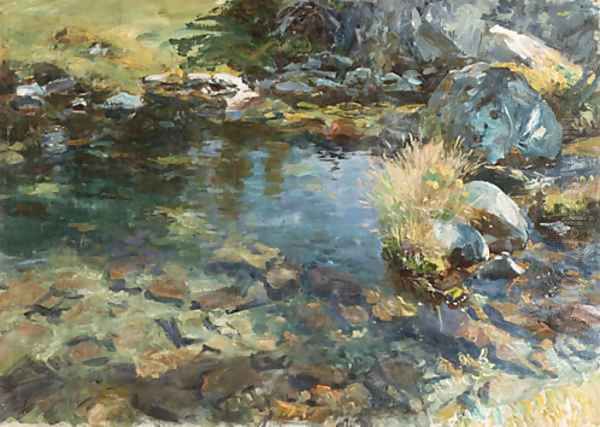 Alpine Pool 1907 Oil Painting by John Singer Sargent