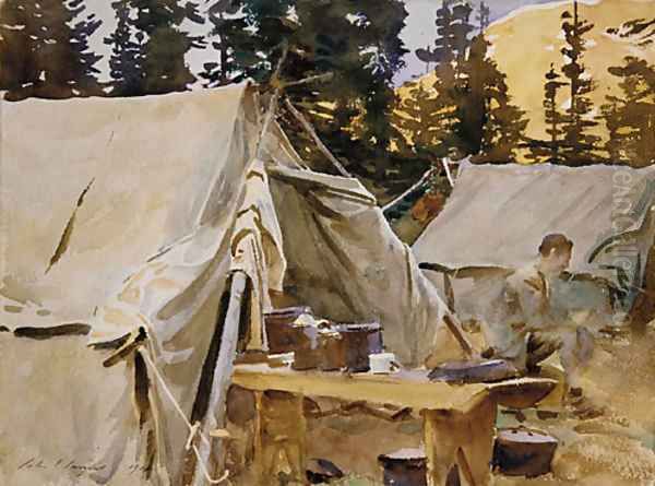 Camp at Lake O'Hara 1916 Oil Painting by John Singer Sargent