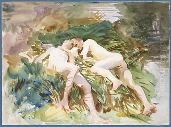 Tommies Bathing 1918 Oil Painting by John Singer Sargent