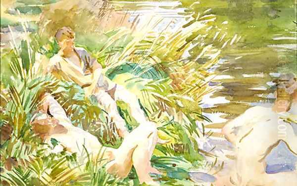 Tommies Bathing 1918 1 Oil Painting by John Singer Sargent