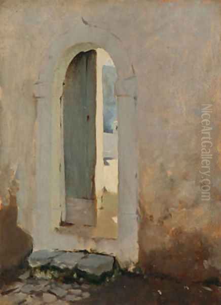 Open Doorway Morocco Oil Painting by John Singer Sargent