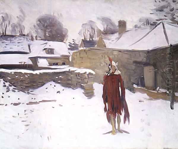 Mannikin in the Snow Oil Painting by John Singer Sargent