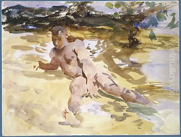 Figure on Beach Florida 1917 Oil Painting by John Singer Sargent