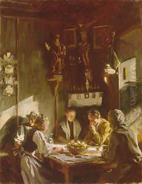 Tyrolese Interior 1915 Oil Painting by John Singer Sargent