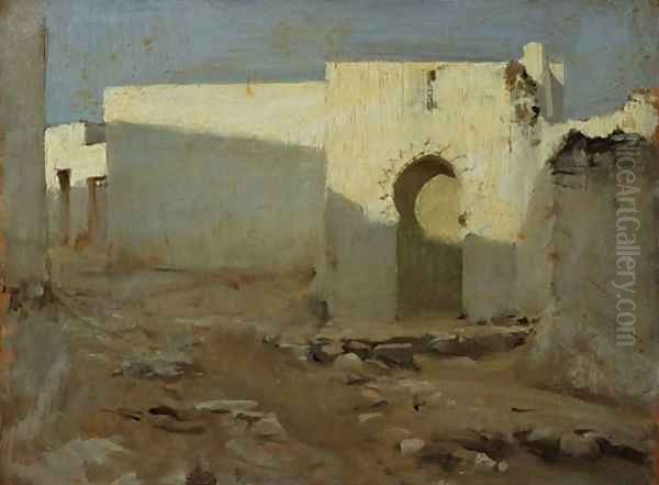 Moorish Buildings in Sunlight Oil Painting by John Singer Sargent