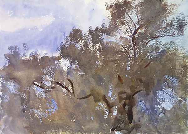 Treetops against Sky Oil Painting by John Singer Sargent