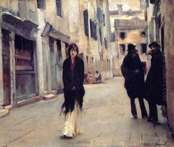 Street in Venice 1882 Oil Painting by John Singer Sargent