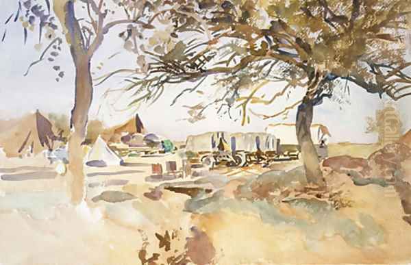 Military Camp 1918 Oil Painting by John Singer Sargent