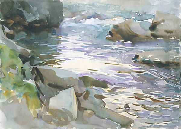 Stream and Rocks Oil Painting by John Singer Sargent