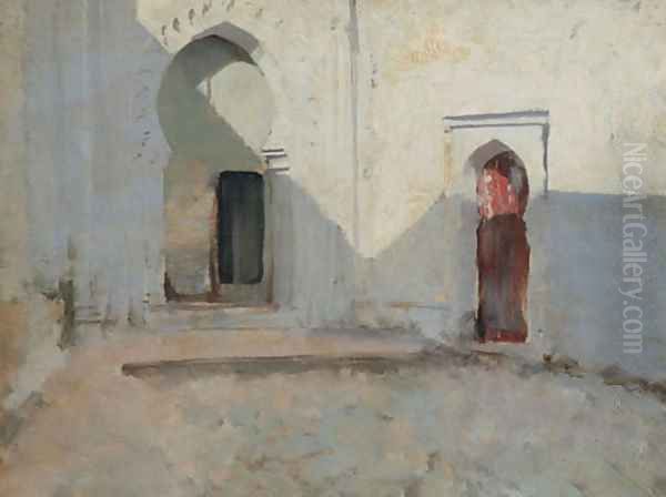 Courtyard Tetuan Morocco Oil Painting by John Singer Sargent